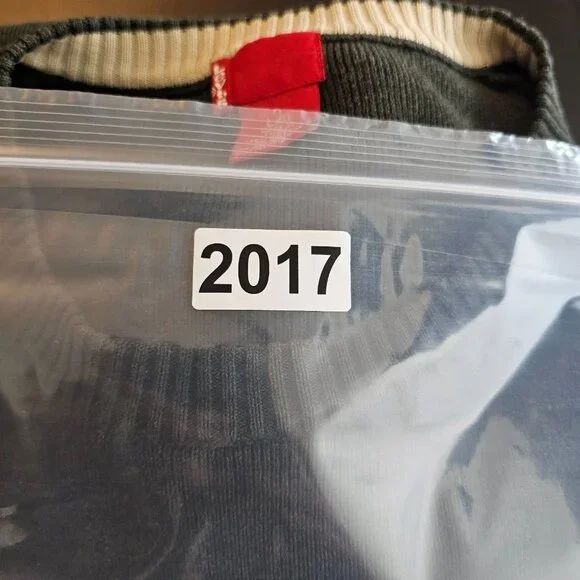 Levi's Sweater Mens Large Green Ribbed Shoulders Cotton Pullover Top - Picture 9 of 9